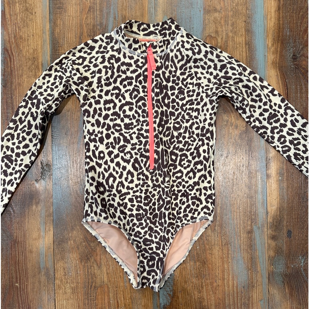 Girls Crew Cuts long sleeves swimsuit. Size 6-7